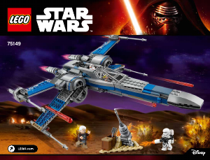 Manuál Lego set 75149 Star Wars Stíhačka X-wing Odporu