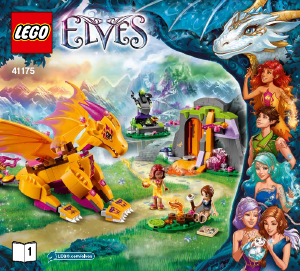 Brugsanvisning Lego set 41175 Elves Ilddragens lavahule