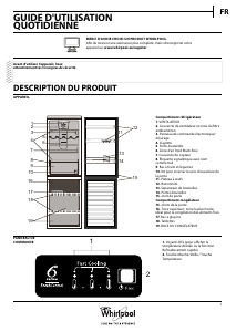 Mode d’emploi Whirlpool BSNF 8101R OX Réfrigérateur combiné