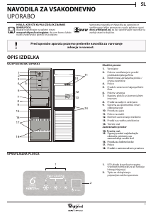 Priročnik Whirlpool BSNF 8123 W Hladilnik in zamrzovalnik