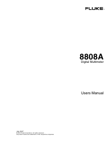 Manual Fluke 8808A Multimeter