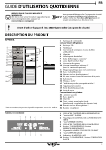 Mode d’emploi Whirlpool BSNF 8552 OX Réfrigérateur combiné