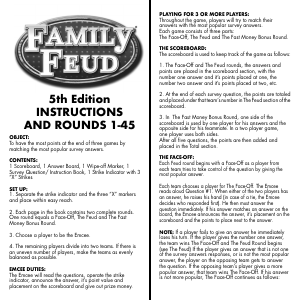 Manual Endless Games Family Feud