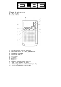 Manual de uso Elbe RF-93 Radio