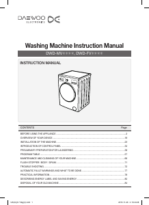 Manual Daewoo DWD-FV2221 Washing Machine