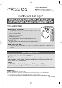 Manual Daewoo DWR-WE3011WW Dryer