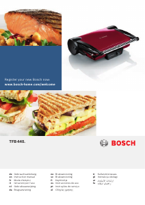 Bruksanvisning Bosch TFB4402V Smörgåsgrill