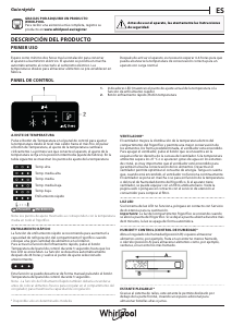 Manual de uso Whirlpool W5 921E OX Frigorífico combinado