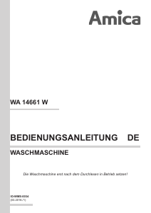 Bedienungsanleitung Amica WA 14661 W Waschmaschine