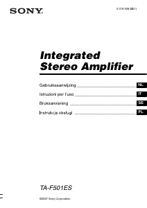 Manuale Sony TA-F501ES Amplificatore