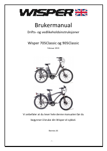 Bruksanvisning Wisper 705 Classic Elektrisk sykkel