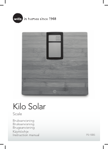 Brugsanvisning Wilfa PS-10BS Kilo Solar Personvægt
