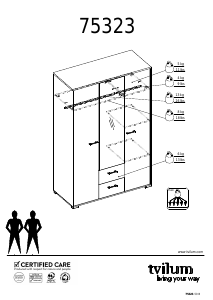 Manual Tvilum 75232 Garderobă