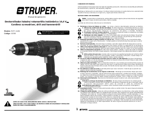 Manual de uso Truper ROTI-144N Atornillador taladrador