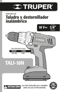 Manual de uso Truper TALI-18N Atornillador taladrador