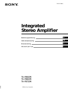 Manuale Sony TA-FB720R Amplificatore