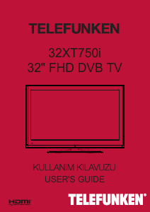 Kullanım kılavuzu Telefunken 32XT750i LCD televizyon