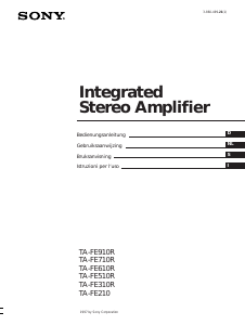 Manuale Sony TA-FE210 Amplificatore