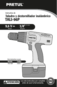 Manual de uso Pretul TALI-96P Atornillador taladrador