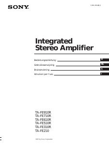 Manuale Sony TA-FE310R Amplificatore