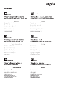 Handleiding Whirlpool WNF8 T1I W Koel-vries combinatie