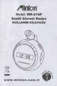 Kullanım kılavuzu Minton MR-878P Radyolu çalar saat