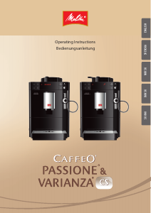Manual Melitta Caffeo Passione Coffee Machine
