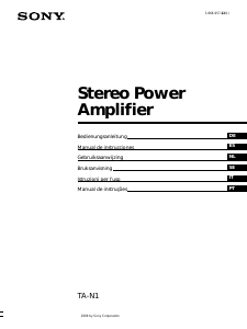 Manuale Sony TA-N1 Amplificatore