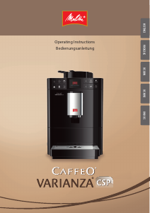 Brugsanvisning Melitta Caffeo Varianza CSP Kaffemaskine