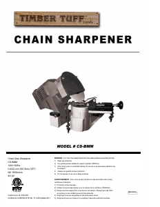 Handleiding Timber Tuff CS-BMM Kettingslijpmachine