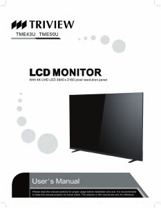 Manual Tatung TME43U Triview LED Television