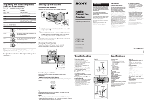 Handleiding Sony CFS-515L Stereoset