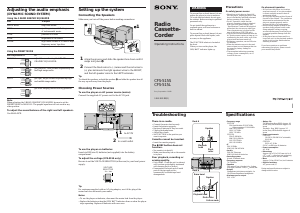 Handleiding Sony CFS-515S Stereoset