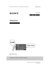 Manual Sony Bravia KD-43X7007F LCD Television