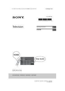 Manual Sony Bravia KD-55X7000F LCD Television