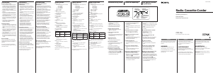 Manual de uso Sony CFM-D1J Grabador de cassette