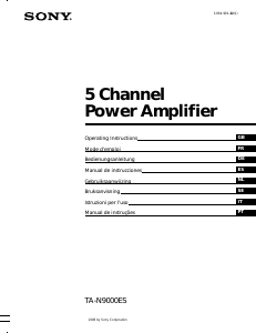 Manual Sony TA-N9000ES Amplifier