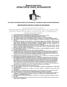 Manual de uso Holstein HH-09149007SS Licuadora
