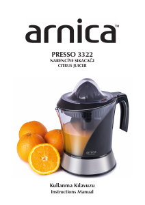 Kullanım kılavuzu Arnica IH37102 Presso 3322 Narenciye sıkacağı