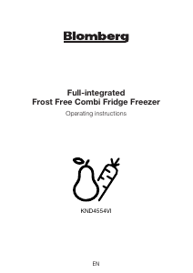 Manual Blomberg KND4554VI Fridge-Freezer