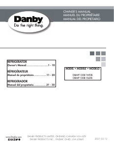 Mode d’emploi Danby DBMF100B1WDB Réfrigérateur combiné