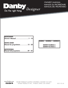 Manual de uso Danby DDMW1060BSS-6 Microondas