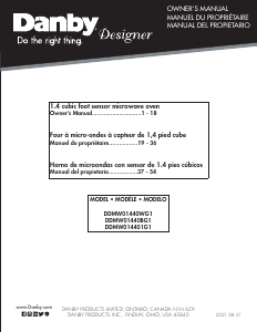 Manual Danby DDMW01440BG1 Microwave