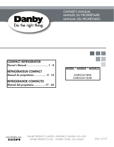 Mode d’emploi Danby DAR022A1SLDB Réfrigérateur