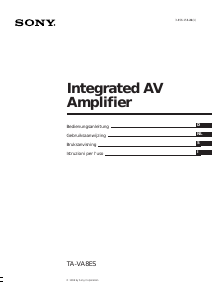 Manuale Sony TA-VA8ES Amplificatore