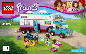 Handleiding Lego set 41125 Friends Paardendokter trailer