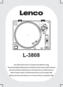 Mode d’emploi Lenco L-3808 Platine