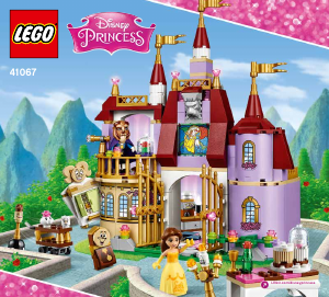 Manual Lego set 41067 Disney Princess O castelo encantado da Bela