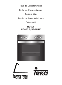 Manual Teka HE 605 E Forno