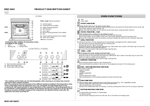 Manual Bauknecht ESZ 4462 WS Oven